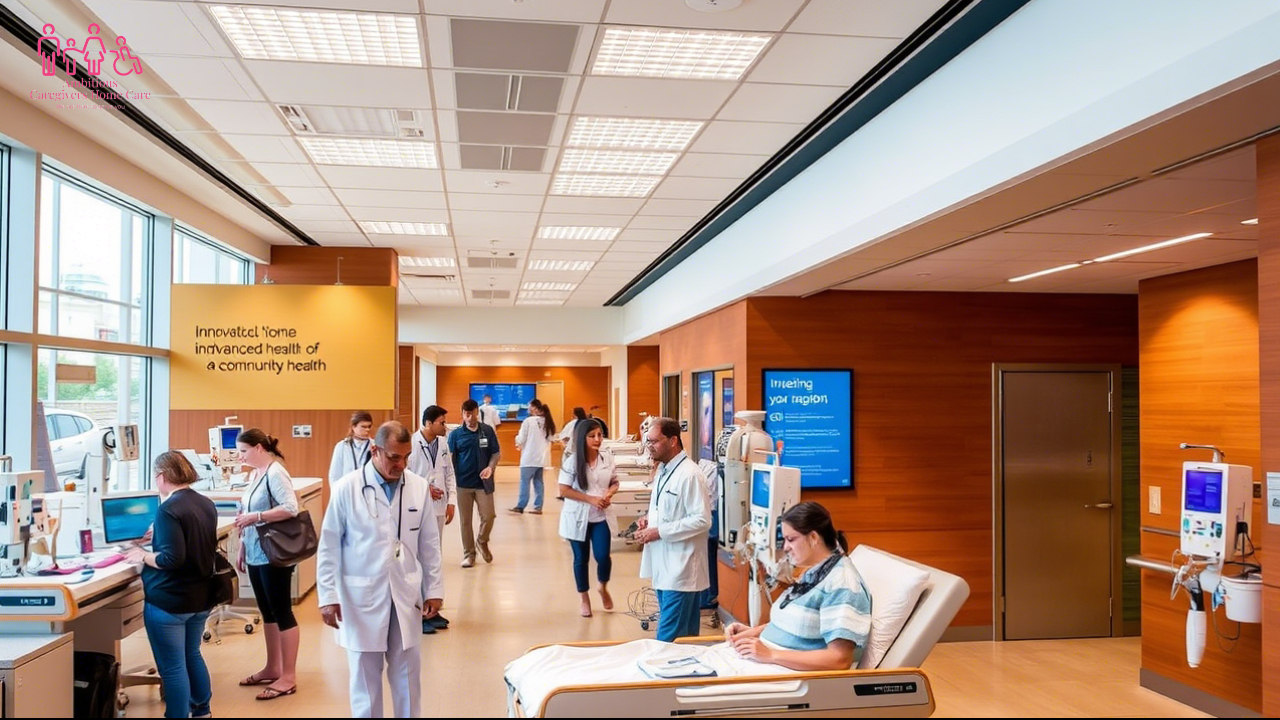 A nurse checks a child’s temperature while a parent looks on at a Family Health Care Services in Fulton, Georgia.